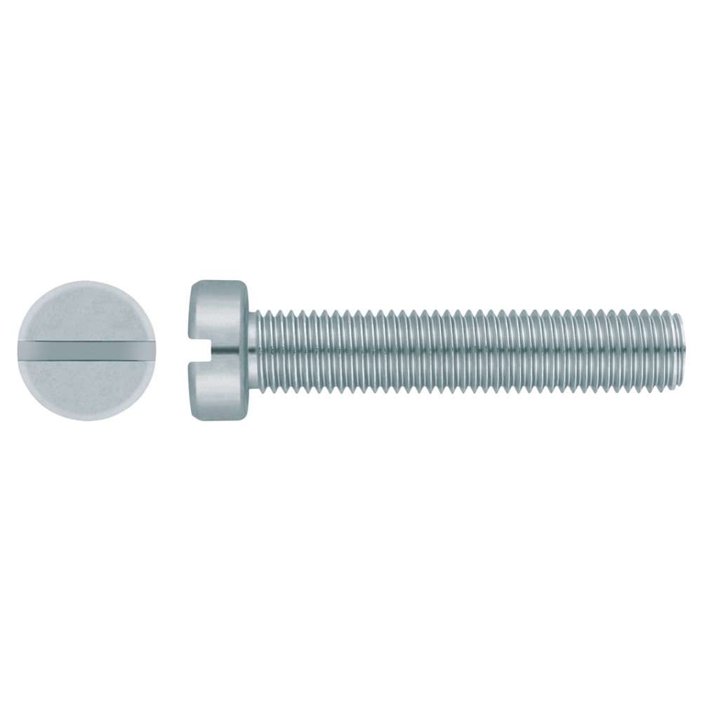 DIN-84 - Cylindrical head screw. Slotted recess. 4.8. 