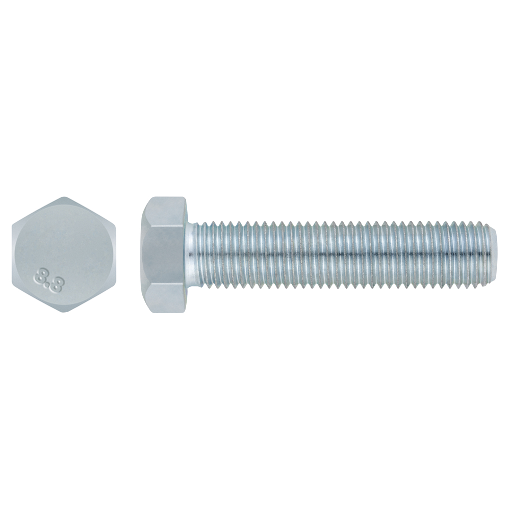 DIN-933 - Hexagonal head bolt 8.8. Full thread. 