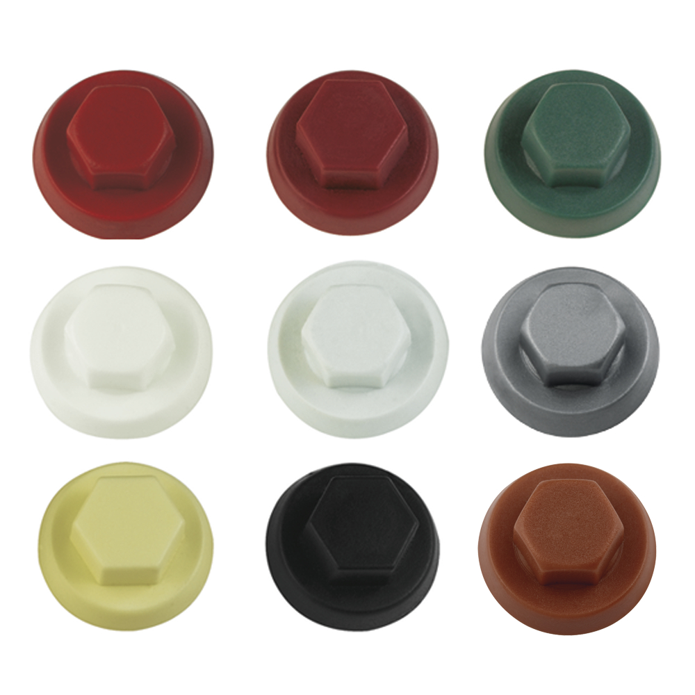 ATAP - Tapón de nylon de colores para tornillos con cabeza hexagonal. 