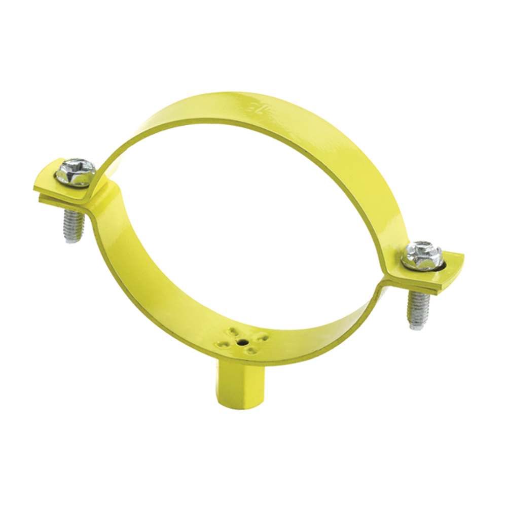 AB-GA - Pipe clamp for gas M8 + M10 yellow coated. 