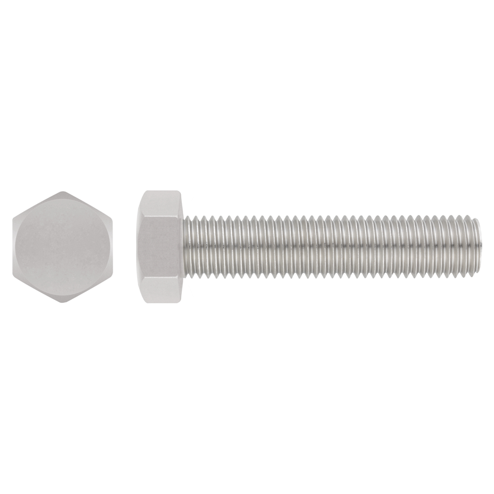 DIN-933 A2 - Hexagonal head bolt 8.8. Full thread. 