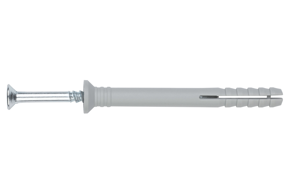 TC-CA EP - Bucha de fixação em poliamida 6.6, pré-montada com parafuso rosca de dentes serrados - fixação com martelo. 
