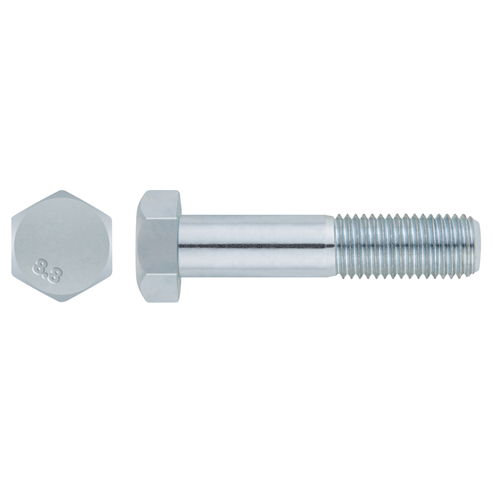 DIN-931 - Hexagonal head bolt 8.8. Half thread. 