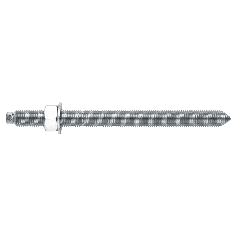 EQ-A4 - Stud bolt for chemical anchor, with nut and washer. 