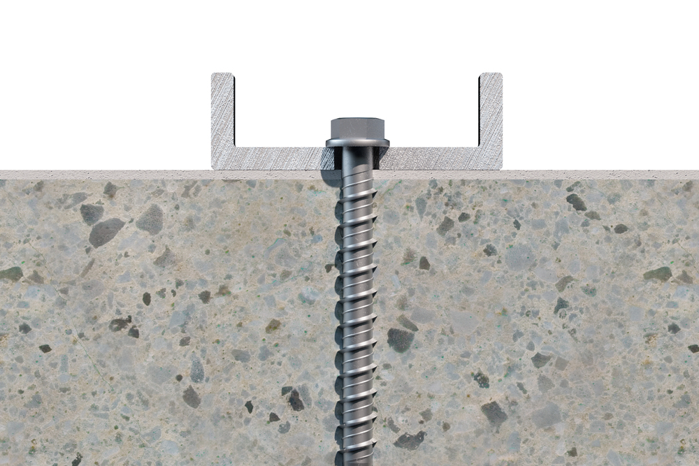 THE - Concrete screw anchor with ATLANTIS C3-H coating. Opt.1 ETA Assessed. 