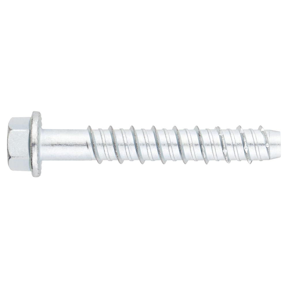 TFE - Concrete screw anchor with zinc plated coating. 