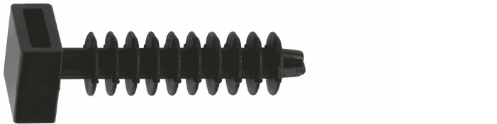 Black cable tie plug