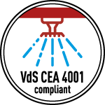 Pittogramma VdS CEA 4001 compliant