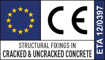 Pictogramme ETA 12/0397. STRUCTURAL FIXINGS IN CRACKED & UNCRACKED CONCRETE