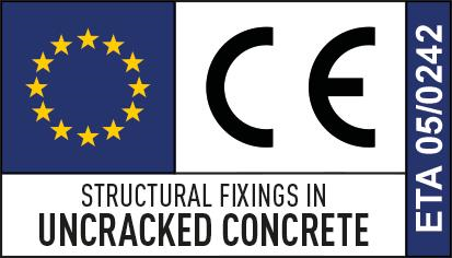 Pictogramme ETA 05/0242. STRUCTURAL FIXINGS IN UNCRACKED CONCRETE