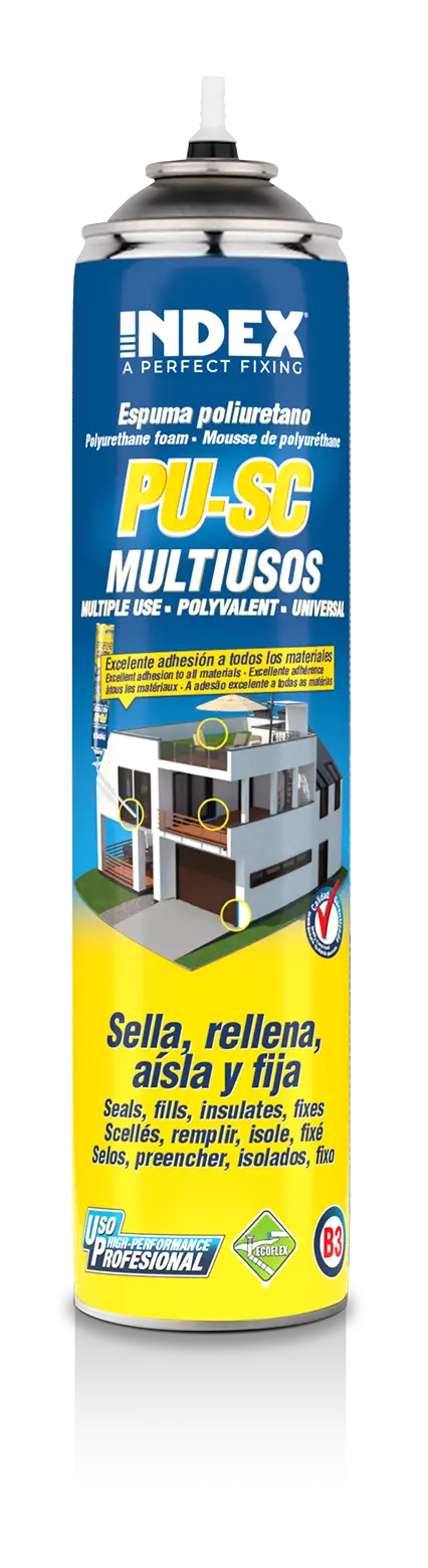 PU-SC. Mousse de polyuréthane multi-usage. Index