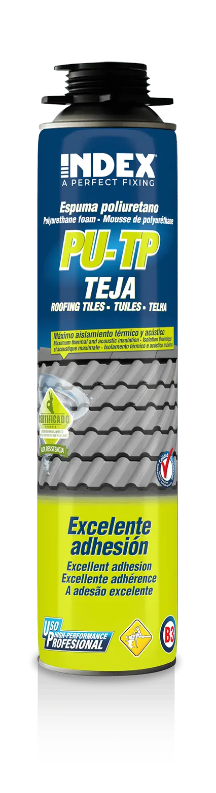 PU-TP. Polyurethane Foam for fixing tiles. Index.