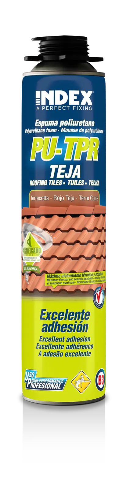 PU-TR. Polyurethane Foam for fixing tiles. Index.