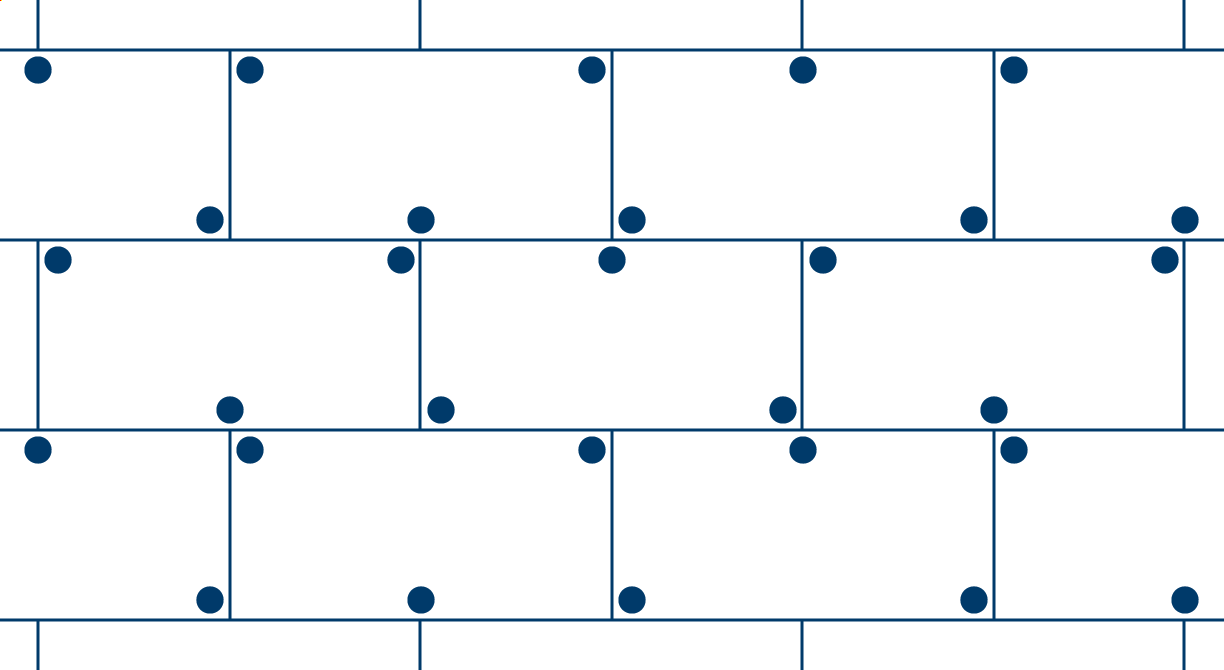 6pcs/m2 placement of ETICS fixings