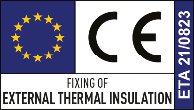 Pictogramme ETA 21/0823 FIXING OF EXTERNAL THERMAL INSULATION