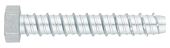 TFN anchor. Hexagonal head without washer. Zinc-plated coating