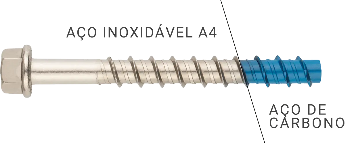 Parafuso de fixação direta em betão TXE bimetal