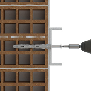 Step 5 installation of T-NUX fixing with a screwdriver