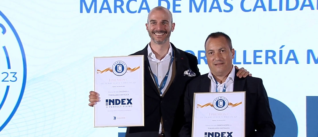 INDEX ha sido galardonado con 5 premios como mejor marca en la 1ª edición de los Premios C de Ferretería y Bricolaje