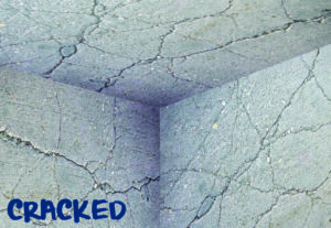 Cracked concrete